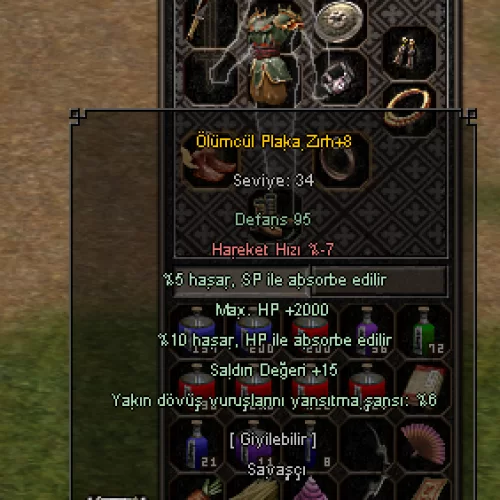  2K HP - 10 HP ABS - 15 STR - +8 FULL +4 TAŞLI ÖLÜMCÜL DAHA İYİSİ YOK